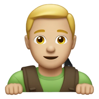 a man emerges from a car sticker