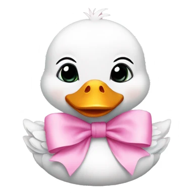 Duck baby with pink bow  sticker