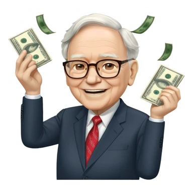 Warren buffet throwing money  sticker
