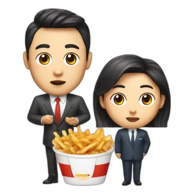 Poutine and Kim Jung Hun sticker