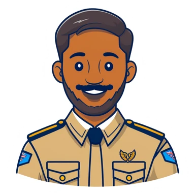 Scout leader uk diverse with beard sticker