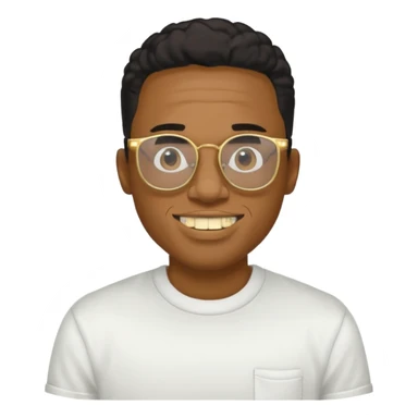 A gangster black cool rapper with cool shirt Glasses gold teeth  sticker