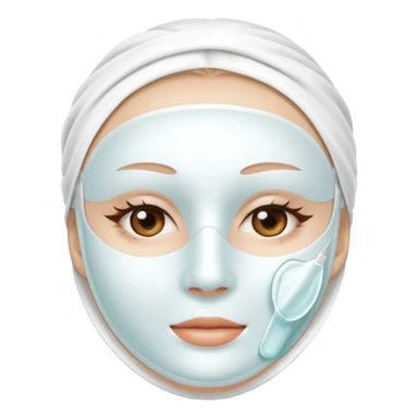 a white skincare beauty mask pack for face sticker