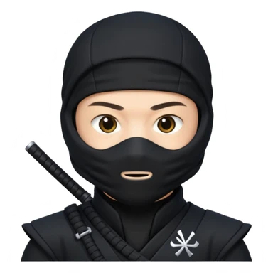 Ninja with MB written on it sticker