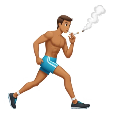 Entrenamiento de piernas fumando un porro sticker