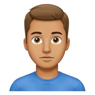 A men wearing a blue t-shirt sticker