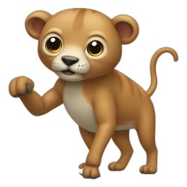 An animal with a head and arms and legs  sticker