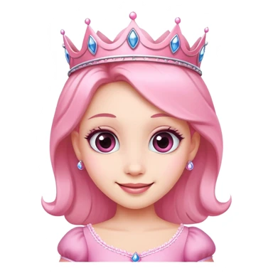 big eye cute pink princess, that you cant say no to sticker