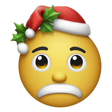 Christmas smiley face sticker
