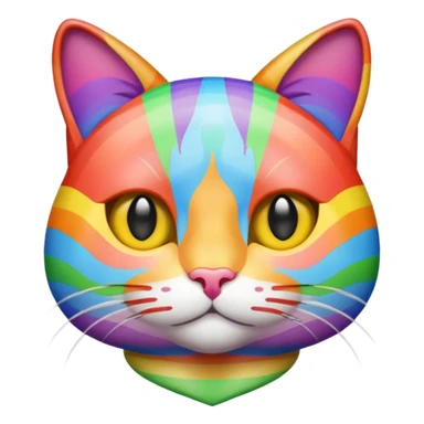 Rainbow cat tabby sticker