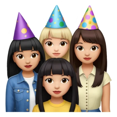 Raven-Symoné, Debby Ryan (straight bangs), and Jenna Ortega sticker