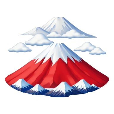 Mount Fuji with red color sticker