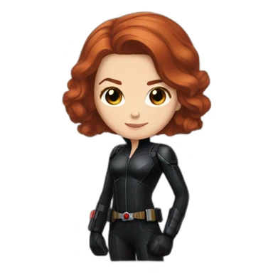 Black widow Natasha romanoff pose sticker