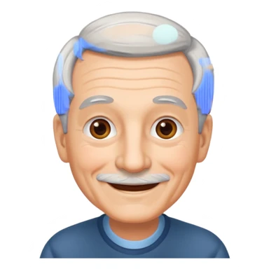 Draw me a grandfather who smiles ( without opening his mouth ) sticker