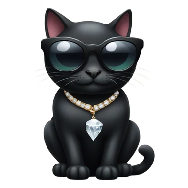 Billionaire Black Cat sticker