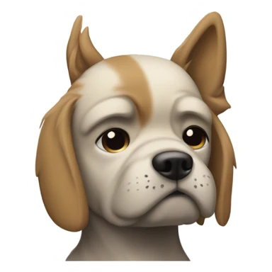  a dog feeling frustrated and have"Archer is smart" on the emo sticker