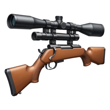 just a deer hunting rifle with a scope mounted to the top of the gun barrel  sticker