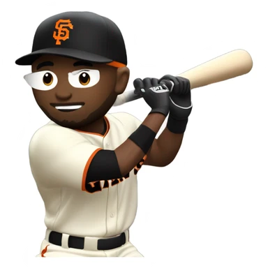SF Giants player beating LA Dodgers  sticker