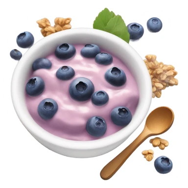 blueberry yogurt bowl sticker