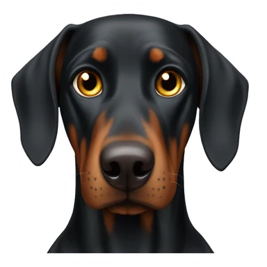 Grown Doberman with cat eyes sticker