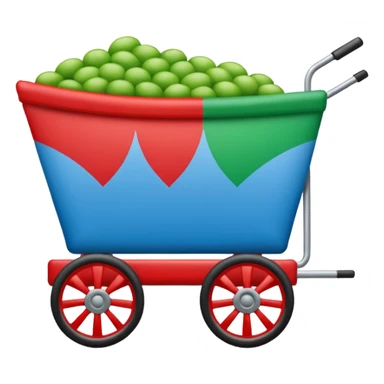 Un emoji drapeau avec la moitié de bleu et l’autre de vert avec une roue de roulotte rouge au centre assez grande sticker