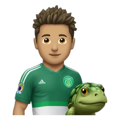 Tortue sur hippopotame sur ronaldo sticker