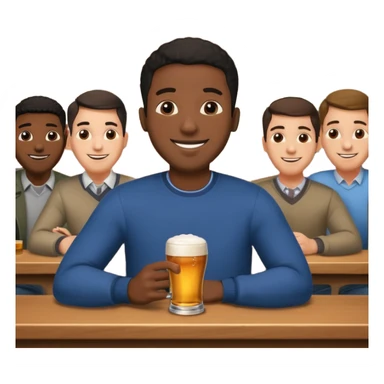 Black man watching friends play pub g sticker