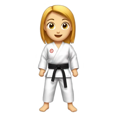 Ceinture de karate girl sticker