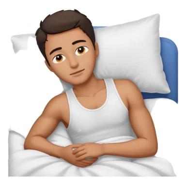 Masculine woman spooning in bed sticker