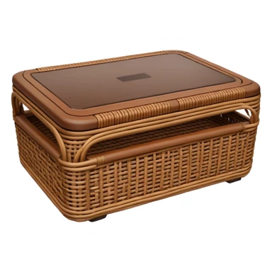 Rattan coffee table sticker