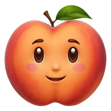 Peach with hand print on  sticker