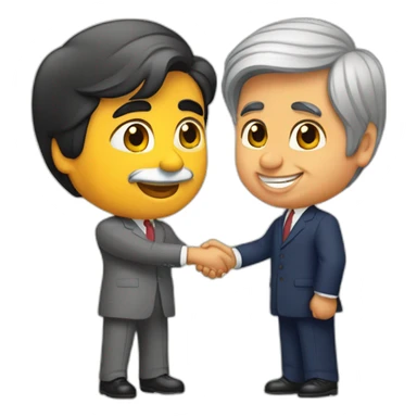 Amitabh bachan shake hands Dilip Kumar sticker