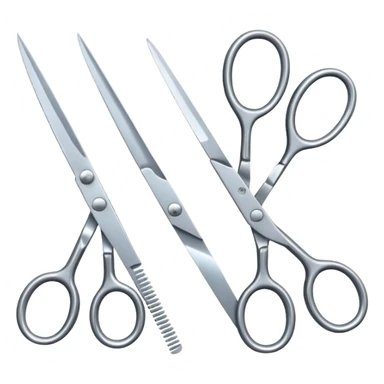 Two pairs of scissors cutting eachother  sticker