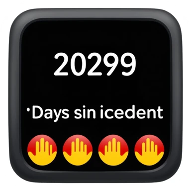 days since last incident sticker