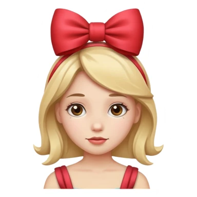 Girl with a bow on her head  sticker
