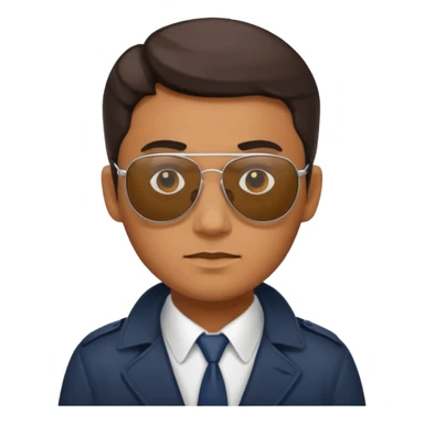 Sunglasses-wearing detective sticker