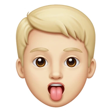 Regular Emoji ￼with the peace sing and tounge out sticker