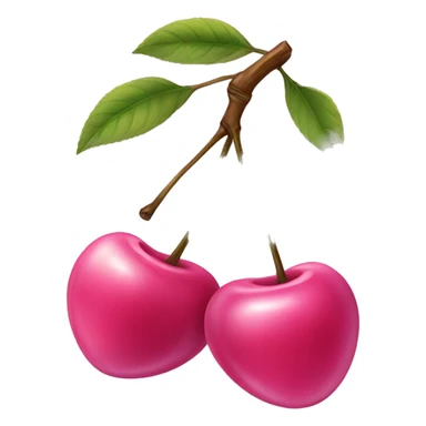 a pair of pink cherry sticker