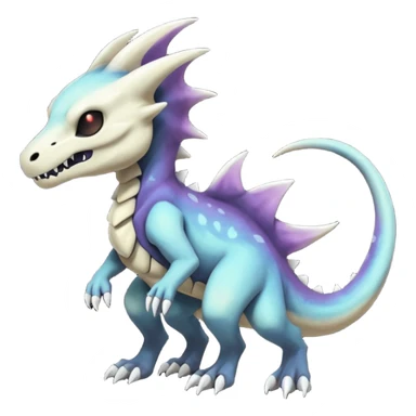 Nebulae Gothic Spooky Marowak-Salandit-Cubone-Duskull-Noibat-Fakémon-hybrid-creature (full body)  sticker