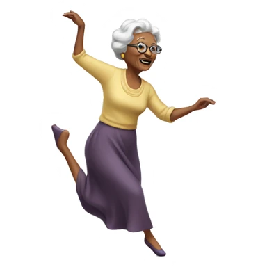 Older Lady dancing sticker