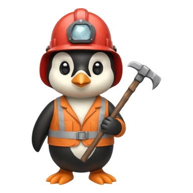 penguen madenci sticker