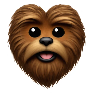 Chewbacca heart sticker