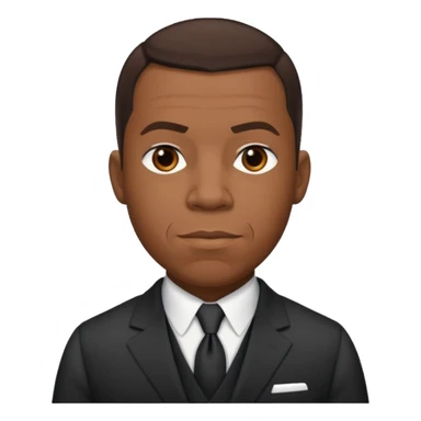 Booker T. Washington with dark brown hair sticker