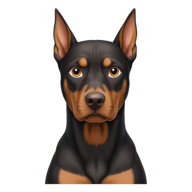 Dobermann european uncropped sticker