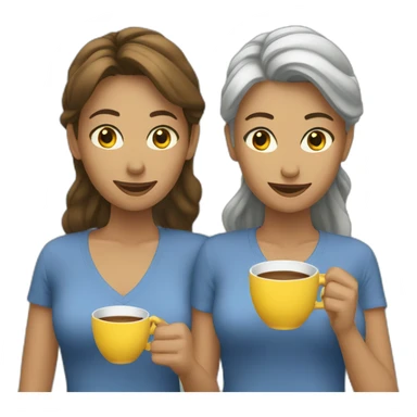 Two womens two cups sticker