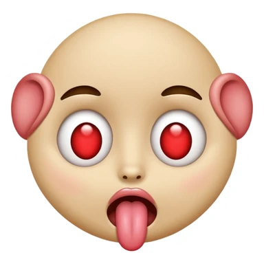 Heart eyes sticking tongue out emoji  sticker