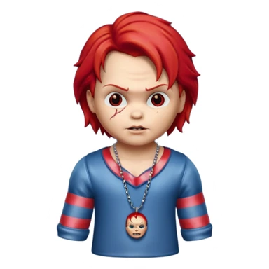 chucky horror  neckless sticker