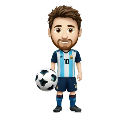 lionel messi with world cup sticker