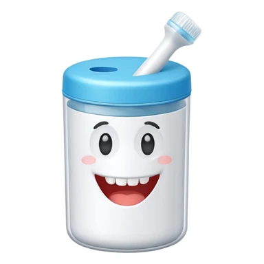 Dental floss in a container   sticker