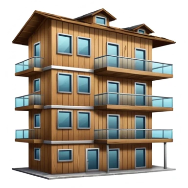 cheap poor house in between luxury apartament buildings sticker